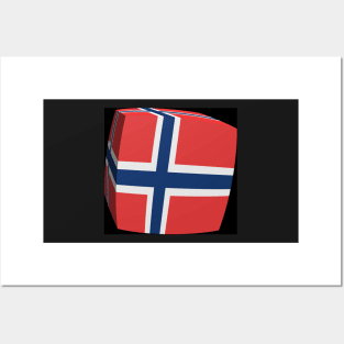 Norwegian Flag cubed. Posters and Art